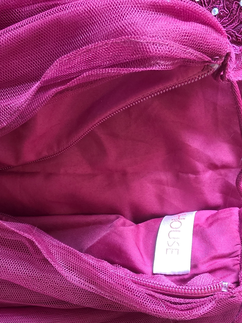Woman's Burgundy Gown - Picture 7 of 10